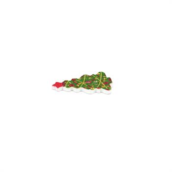 دکمه چوبی طرح  درخت کریسمس سبزستاره قرمز