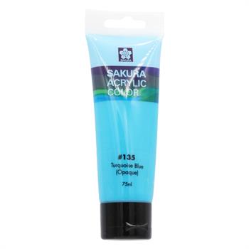 رنگ اکریلیک ساکورا  75میل   TURQUOISE BLUE