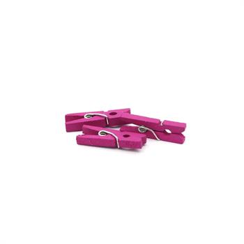 گیره چوبی   2.5سانت رنگ بنفش(6عددی )