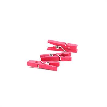 گیره چوبی   2.5سانت رنگ سرخ آبی(6عددی )