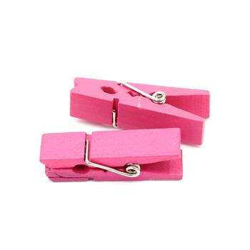 گیره چوبی  4.5سانت پهن رنگ سرخ آبی(6عددی )